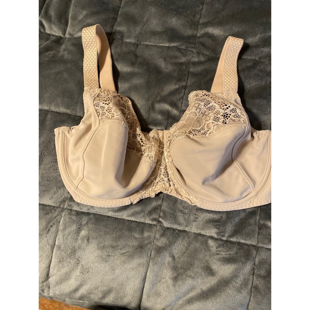 Simone Perele Caresse 3D Plunge Bra Nude Beige Lace 12A320 34G 0328